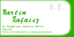 martin rafaisz business card